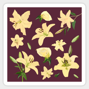 Yellow Lilies Sticker